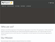 Tablet Screenshot of myplayers.co.za